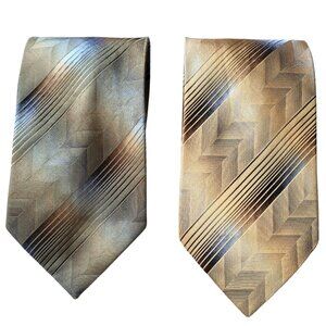 ANDREA GARAVANI Bundle Of 2 Made In Italy Silk Dress Ties - Men's OS